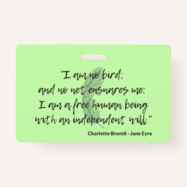 Jane Eyre Quote II Ausweis