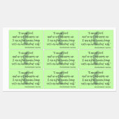 Jane Eyre Quote II Etiketten (Blatt)