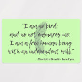 Jane Eyre Quote II Etiketten (Design 2)