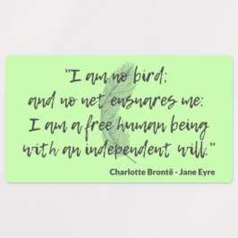 Jane Eyre Quote II Etiketten