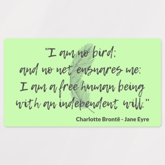 Jane Eyre Quote II Etiketten (Design 1)