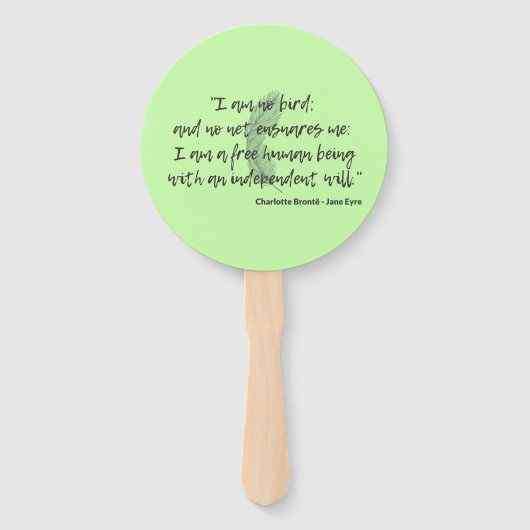 Jane Eyre Quote II Fächer (Vorderseite)