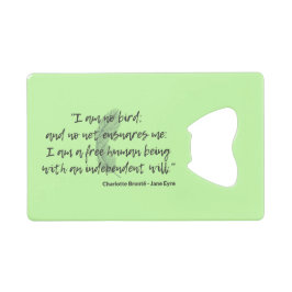 Jane Eyre Quote II Geldbeutel Flaschenöffner