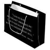 Jane Eyre Quote II - Klassischer Stil Große Geschenktüte (Vorderseite Schrägansicht)