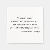 Jane Eyre Quote II - Klassischer Stil Serviette (Vorderseite)