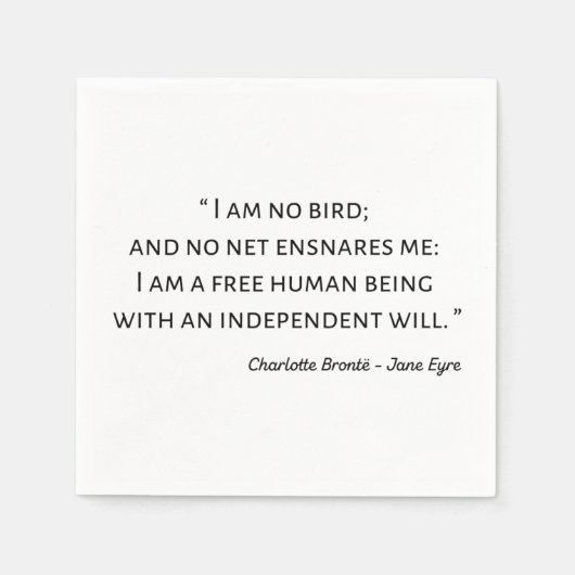 Jane Eyre Quote II - Klassischer Stil Serviette (Vorderseite)