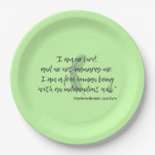 Jane Eyre Quote II Pappteller (Vorderseite)