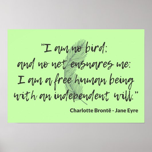 Jane Eyre Quote II Poster (Vorne)