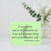 Jane Eyre Quote II Postkarte (Stehend Vorderseite)