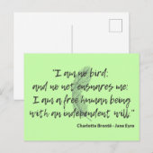 Jane Eyre Quote II Postkarte (Vorne/Hinten)