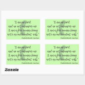 Jane Eyre Quote II Rechteckiger Aufkleber (Blatt)