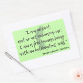 Jane Eyre Quote II Rechteckiger Aufkleber (Umschlag)