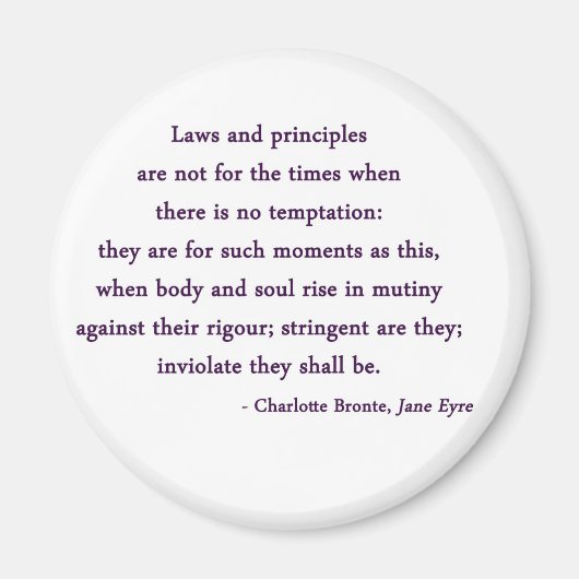 Jane Eyre Quote Magnet (Vorne)