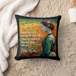 Jane Eyre Quote Monet Style Malerei Kissen