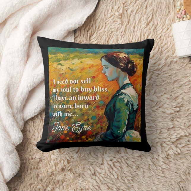 Jane Eyre Quote Monet Style Malerei Kissen (Decke)