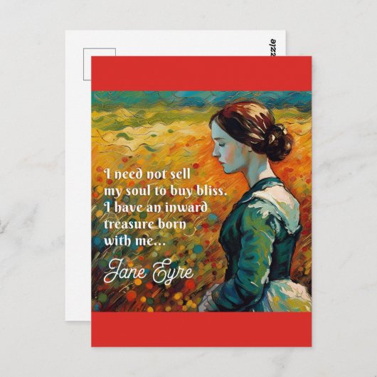 Jane Eyre Quote Monet Style Malerei Postkarte (Vorne/Hinten)