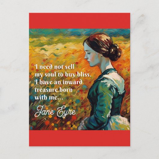 Jane Eyre Quote Monet Style Malerei Postkarte (Vorderseite)