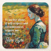 Jane Eyre Quote Monet Style Malerei Rechteckiger Pappuntersetzer (Vorderseite)