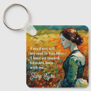 Jane Eyre Quote Monet Style Malerei Schlüsselanhänger