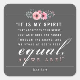Jane Eyre - so wie wir sind - schwarz Quadratischer Aufkleber