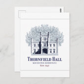 Jane Eyre Thornfield Hall Rochester Residences Postkarte (Vorne/Hinten)
