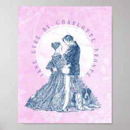 Jane Eyre und Edward Rochester mit Pilotenrosa Poster