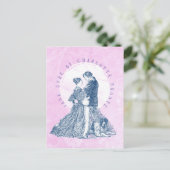 Jane Eyre und Edward Rochester mit Pilotenrosa Postkarte (Stehend Vorderseite)