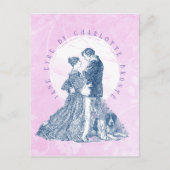 Jane Eyre und Edward Rochester mit Pilotenrosa Postkarte (Vorderseite)