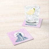 Jane Eyre und Edward Rochester mit Pilotenrosa Rechteckiger Pappuntersetzer (Vor Ort)