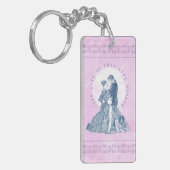 Jane Eyre und Edward Rochester mit Pilotenrosa Schlüsselanhänger (Vorderseite links)