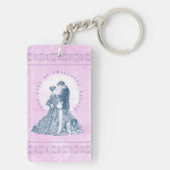 Jane Eyre und Edward Rochester mit Pilotenrosa Schlüsselanhänger (Rückseite)