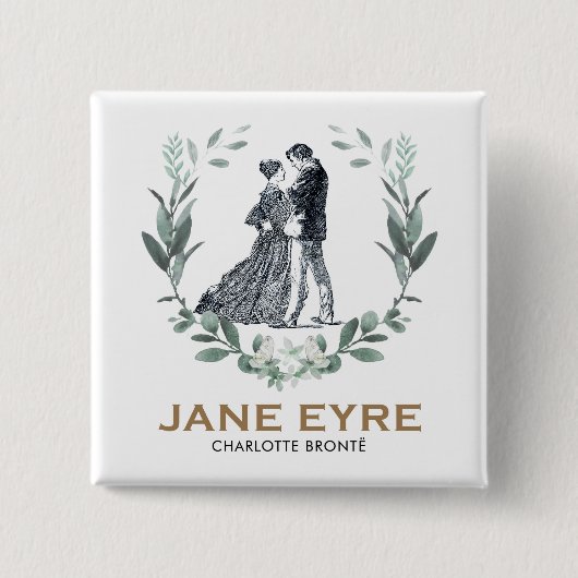 Jane Eyre und Edward Rochester mit Wreath Button (Vorderseite)