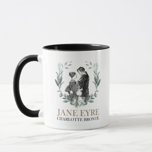 Jane Eyre und Edward Rochester mit Wreath Tasse (Links)