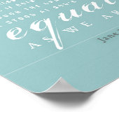 Jane Eyre - wie wir sind - Aquamarin Poster (Ecke)