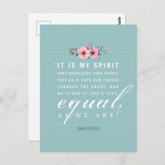 Jane Eyre - wie wir sind - Aquamarin Postkarte (Vorne/Hinten)