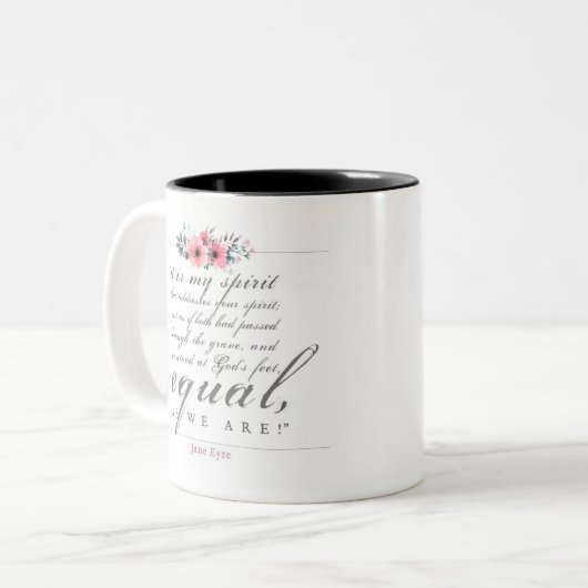 Jane Eyre - wie wir sind - weiß Zweifarbige Tasse (Vorderseite Links)