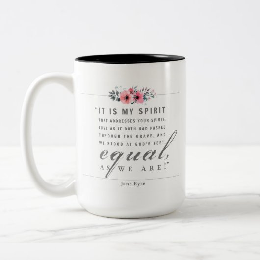 Jane Eyre - wie wir sind - weiß Zweifarbige Tasse (Links)