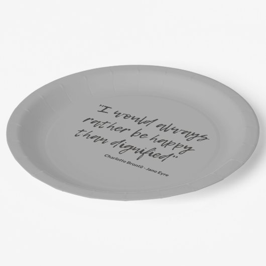 Jane Eyre Zitat I Pappteller (Schrägansicht)