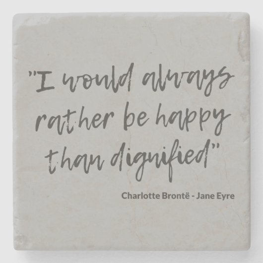 Jane Eyre Zitat I Steinuntersetzer (Vorderseite)