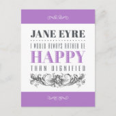 Jane Eyre Zitat - ich würde mich immer freuen Postkarte (Vorderseite)