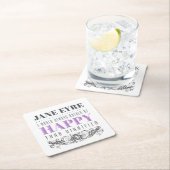 Jane Eyre Zitat - ich würde mich immer freuen Rechteckiger Pappuntersetzer (Vor Ort)