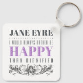Jane Eyre Zitat - ich würde mich immer freuen Schlüsselanhänger (Rückseite)