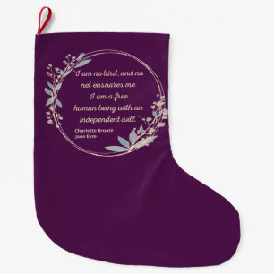 Jane Eyre Zitat II - Niedlicher Stil Großer Weihnachtsstrumpf