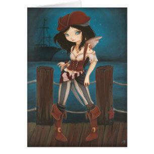 Jane - Fantasie feenhafte Piratenkarte