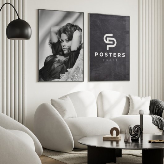 Jane Fonda Poster ~ Schwarz und Weiß ~ Wanddekorat