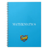 Jane Heart Blue Notizblock (Vorderseite)