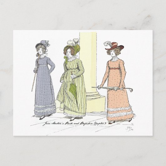 Jane - Jane Austen Pride and Prejudice Postkarte (Vorderseite)