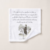 Jane on Horseback - Jane Austen Pride & Prejudice Badhandtuch Set (Waschlappen)