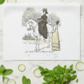 Jane on Horseback - Jane Austen Pride & Prejudice Geschirrtuch (Gefaltet)