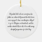 Jane on Horseback - Jane Austen Pride & Prejudice Keramik Ornament (Hinten)